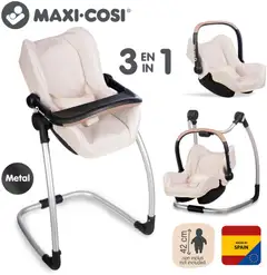Smoby Maxi-Cosi Nuken 3in1 syöttötuoli: tuoli, turvakaukalo ja keinu - 2