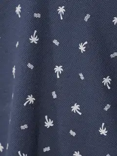 House miesten kuviollinen pikeepaita Palmu 195H152614 - Dark blue - 5