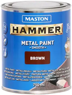 Maston metallimaali Hammer Sileä ruskea 750 ml - 1