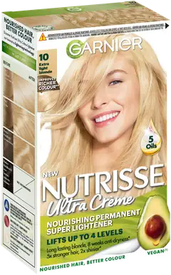 Garnier Nutrisse Ultra Creme 10.0 Extra Ligfht Blonde Erittäin Kirkas vaalea kestoväri 1kpl - 1