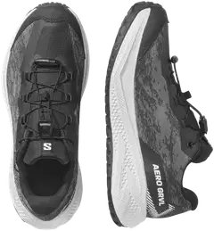 Salomon Aero gravel waterproof junior, vedenpitävä juoksukenkä - Black/White/Black - 6
