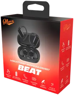 Macs langattomat open-ear nappikuulokkeet Beat musta - 1