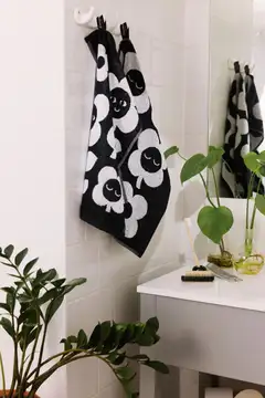 Finlayson käsipyyhe Kukka 50x70cm musta-valkoinen - 4