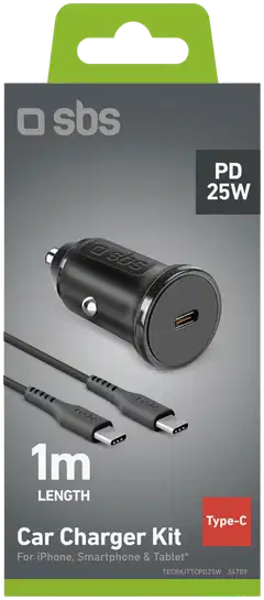 SBS autolaturi Usb-C Pd 25 W sis. Usb-C kaapelin - 2