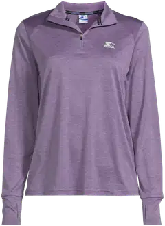 Starter naisten pitkähihainen juoksupaita vetoketjukauluksella SWS26004 - Lilac Melange - 2