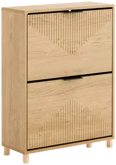 SoBuy kenkäkaappi valkoinen tammi FSR200-II-N - 3