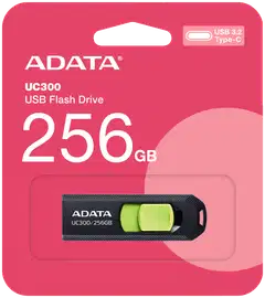 ADATA UC300 USB-muistitikku, 256 GB, musta/vihreä (USB-C 3.2 Gen 1) - 2