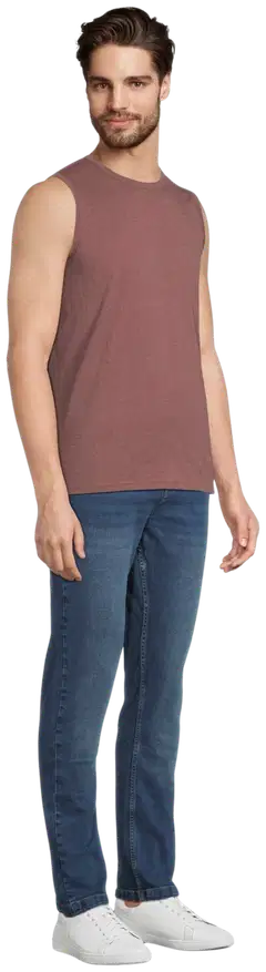 House miesten hihaton t-paita 195HNOS1 - Marron red melange - 4