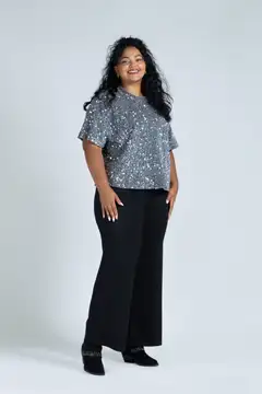 Now Curvy juhlapaljettipusero 123722 - Sequins - 6