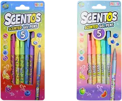 Scentos tuoksuvat geelikynät 5 kpl - 1