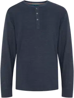 Blend miesten pitkähihainen trikoopaita nappilistalla - Dress Blues - 1