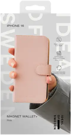 Ideal Of Sweden Magnet Wallet+ suojakotelo iPhone 16 pinkki - 5
