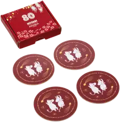 Moomin Arabia lasinaluset 4 kpl Muumi Juhlan Aika - 2