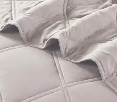 House päiväpeitto Box Stitch 260x260 cm beige - 2