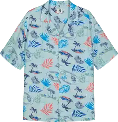 WKLY. miesten lyhythihainen Hawaii-paita 194W152509 - Light Blue - 1
