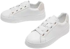 WKLY. naisten nahkatennarit Bogi W345370 - White twocolored - 2