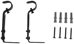 Ihanin verhotangon kannakkeet mustakulta 19mm 2kpl/pss - 4