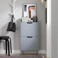 SoBuy kenkäkaappi vaaleanharmaa FSR151-HG - 1