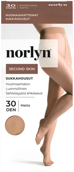 Norlyn naisten sukkahousut Second Skin 30 den - Hiekka - 1