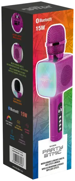 BigBen karaokemikrofoni Bluetooth yhteydellä pinkki - 7