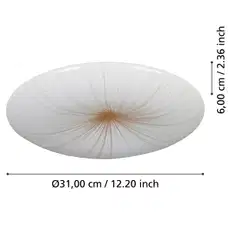 EGLO Plafondi Nieves 1 led 10W Ø31cm valkoinen/kulta - 4