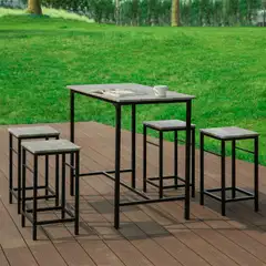 SoBuy baaripöytäsetti harmaa OGT11-HG - 2