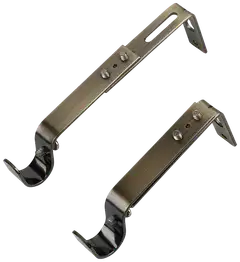 Ihanin verhotangon kannakkeet antiikkimessinki 19mm 2kpl/pss - 1