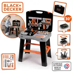 Smoby Black+Decker Bricolo Smart, koottava työkalupenkki leikkeihin - 5