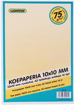 Luontevat koepaperi A3 taitettu 10x10 mm 16 arkkia - 1