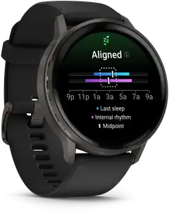 Garmin älykello Venu 4 – 45 mm, tummaharmaa, musta silikoniranneke - 5