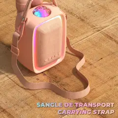 MOB karaokekaiutin ja kaksi langatonta mikrofonia Sing Party pinkki - 4