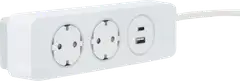 Gelia jatkojohto 2+1+1 kombi pure push 2m 2xsuko+1xUSB-A+1xUSB-C valkoinen - 2