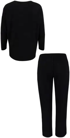 TEX naisten ribbipyjama I993707 - BLACK 1 - 2