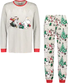 Martinex Muumi miesten pyjama Talvijuhla 586409 - HARMAA - 1