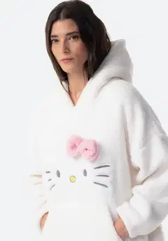 Hello Kitty naisten fleecehuppari I294976 - OFF WHITE - 4