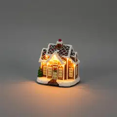 Konstsmide Piparkakkutalo 4208-600, paristokäyttöinen, läm valk. LED, ajastin, sisäkäyttöön - 2
