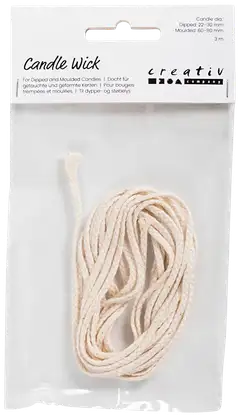 Sydänlanka, Soveltuu kastokynttilöihin (halk. 22–30 mm) ja valukynttilöihin (halk. 60–80 mm), 100 g, 3m/ 1 pkt - 2
