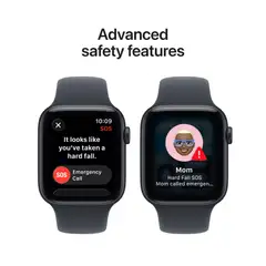 Apple Watch SE 3 GPS 44mm yönsininen alumiinikotelo, yönsininen sport ranneke - M/L - MEHQ4QN/A - 6