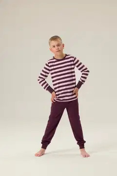 RATIA® lasten pyjama, K325120071 - vaalean pun./burgundy - 3