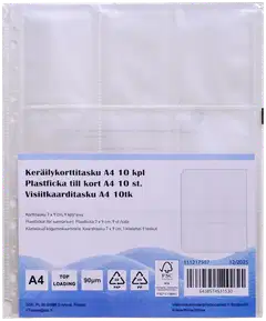 Keräilykorttitasku 7x9 cm 10 kpl - 1
