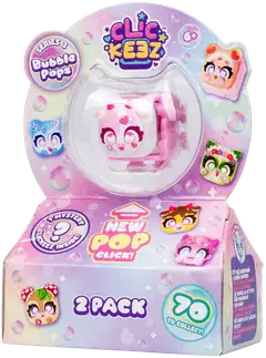Clickeez napsuteltava fidget-avaimenperä 2 hahmoa, erilaisia - 10