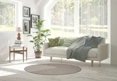 House matto Lyra 133 cm pyöreä sand beige - 5