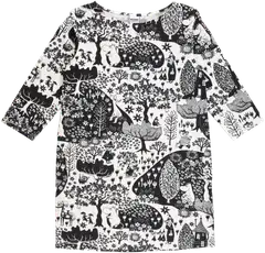 Moomin by Martinex naisten tunika Hilda Puisto 586526 - Mustavalkoinen - 1