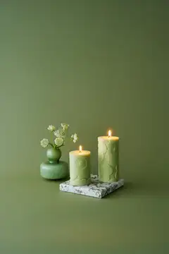 Marimekko Unikko vaaleanvihreä pöytäkynttilä 1kpl/6,5x10cm - 2