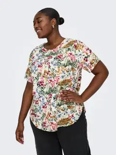 ONLY CARMAKOMA naisten paita Carvica - Cloud dancer - 6