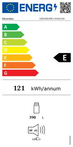 Electrolux jääkaappi LRT6ME38W2 valkoinen - 7