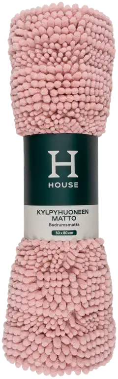 House kylpyhuonematto Chenille Stripe 50x80 cm, roosa - 2