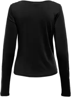 JDY naisten trikoopaita putous kauluksella Jdyester - BLACK - 2