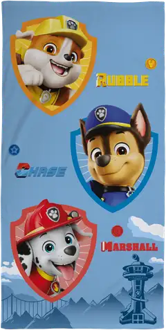 Paw Patrol lasten kylpypyyhe 70x140 cm sininen - 2