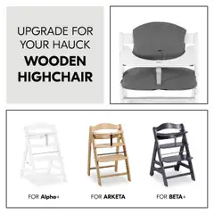 Hauck pehmustesetti syöttötuoliin Highchair Pad tummanharmaa - 14